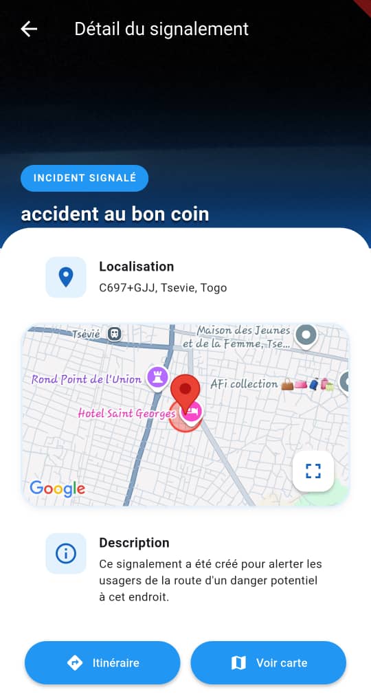 Signalisation d'incident
