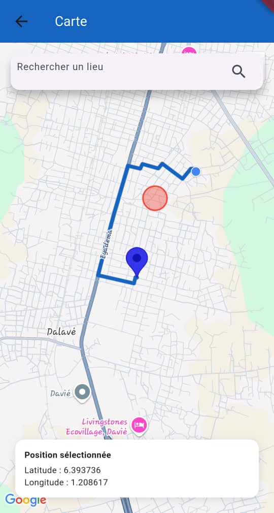 Recherche d'itinéraire